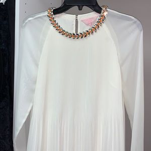 TED BAKER Pleated Embellished Blouse